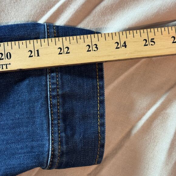 Catherine's 0X Dark Wash Denim Utility Jacket Women's Plus Size Jean Shacket - Picture 8 of 8